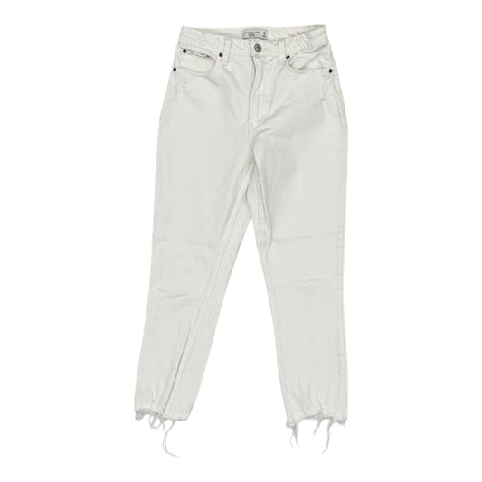 Jeans Skinny By Abercrombie And Fitch In White Denim, Size:4P