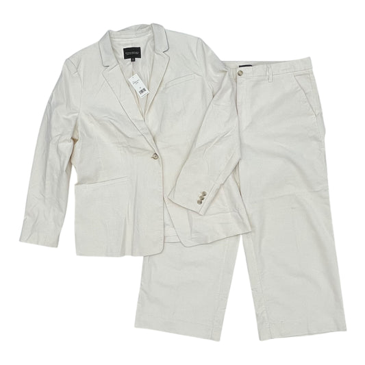 Pants Suit 2Pc By Banana Republic In Cream, Size:16