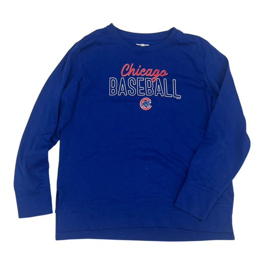 Athletic Sweatshirt Crewneck By Clothes Mentor In Blue, Size:2X