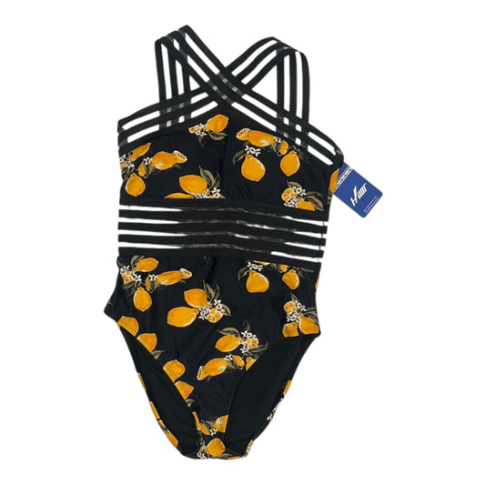Swimsuit By Clothes Mentor In Black & Orange, Size:S