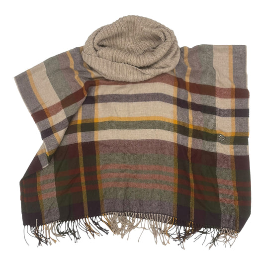 Poncho By Clothes Mentor In Plaid Pattern, Size:Osfm