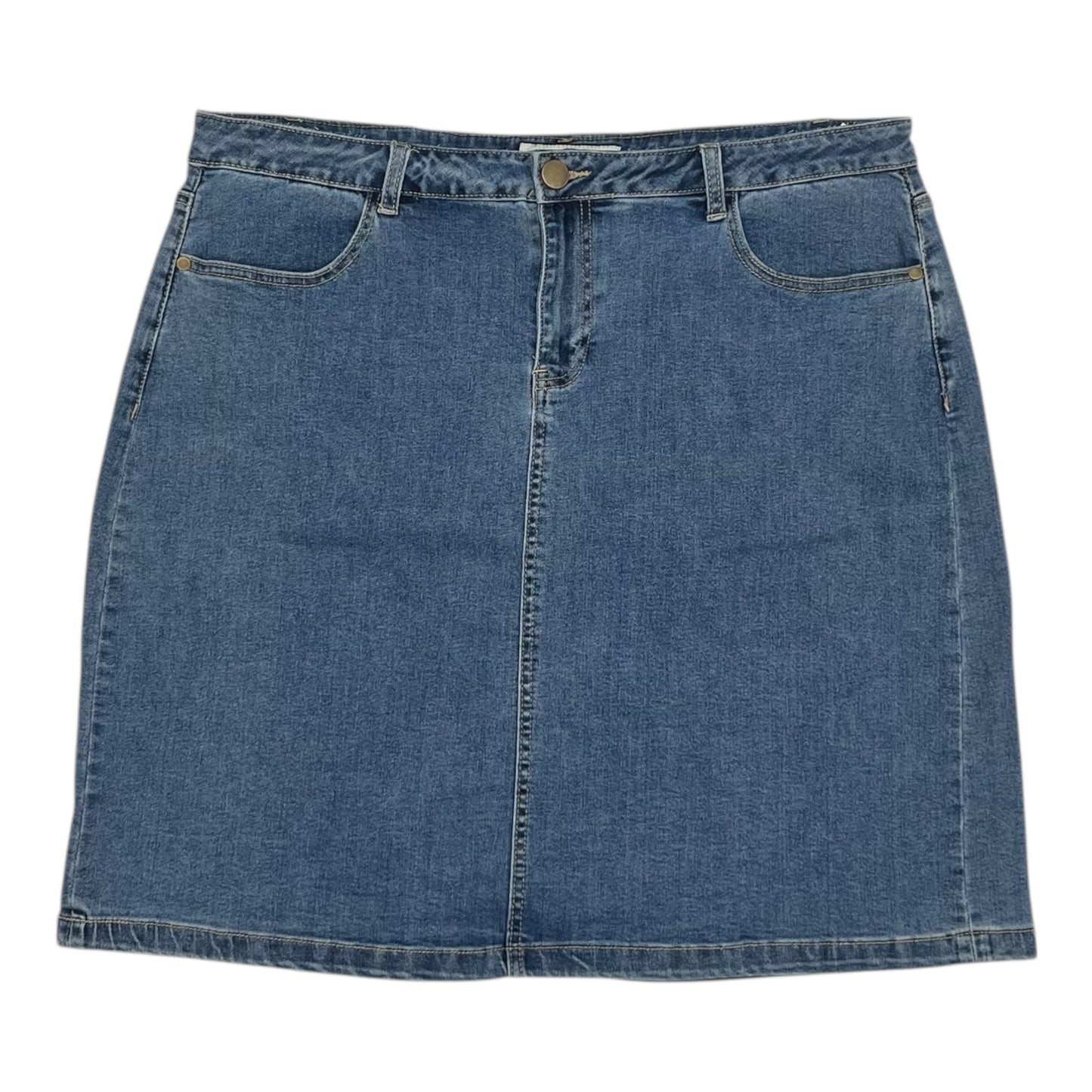 Skirt Mini & Short By Cato In Blue Denim, Size:16
