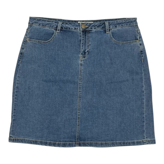 Skirt Mini & Short By Cato In Blue Denim, Size:16