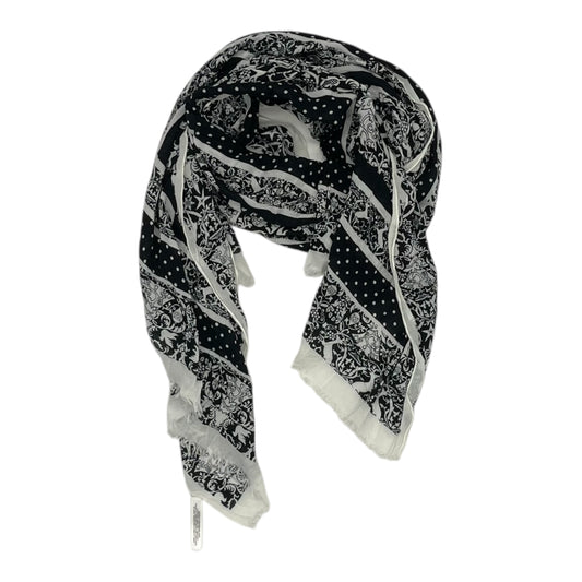 Scarf Long By Talbots In Black & White