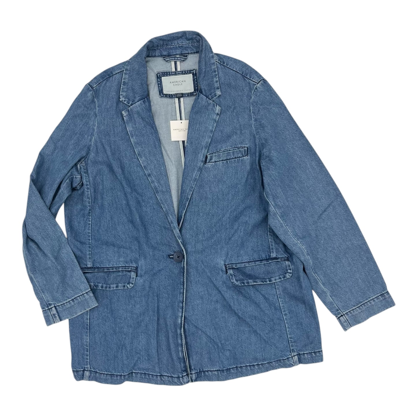 Blazer By American Eagle In Blue Denim, Size:Xl