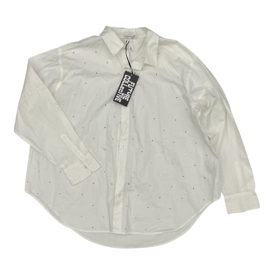 Blouse Ls By Future Collective In White, Size:M