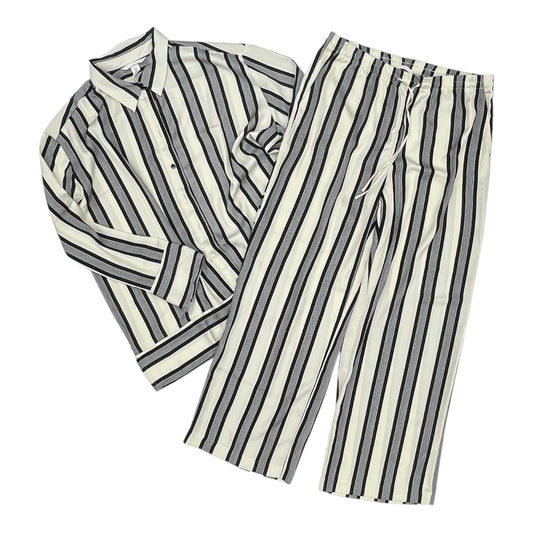 Pants Set 2Pc By H&M In Black & Cream, Size:L