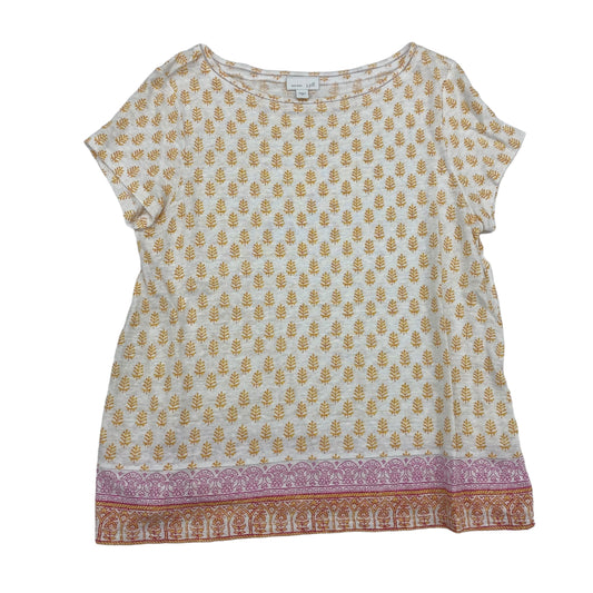 WHITE & YELLOW J. JILL TOP SS, Size S