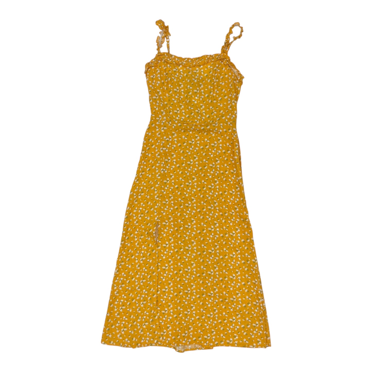 Dress Casual Midi By Mi Ami In Yellow, Size:S