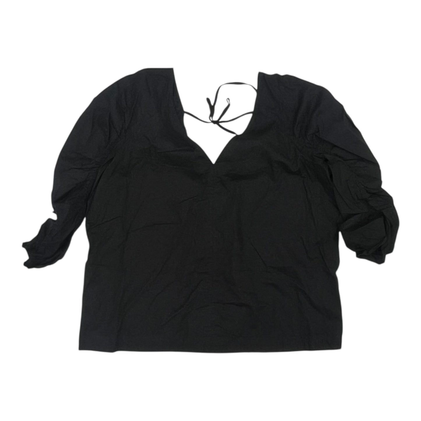Blouse 3/4 Sleeve By Loft In Black, Size:M