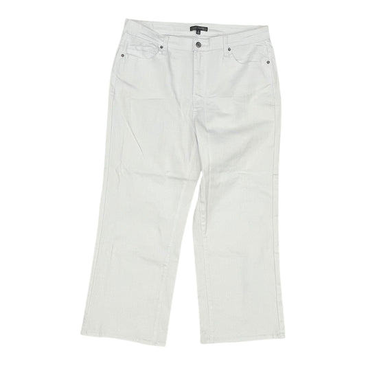 Jeans Wide Leg By Clothes Mentor In White Denim, Size:12