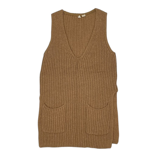Vest Sweater By Moth In Tan, Size:Mp