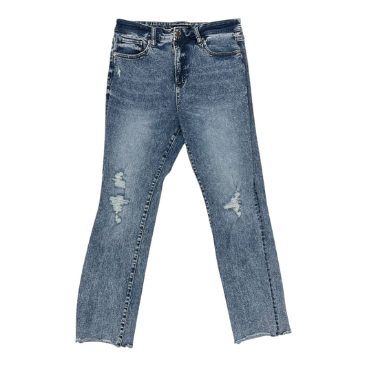 Jeans Straight By Boston Proper In Blue Denim, Size:12