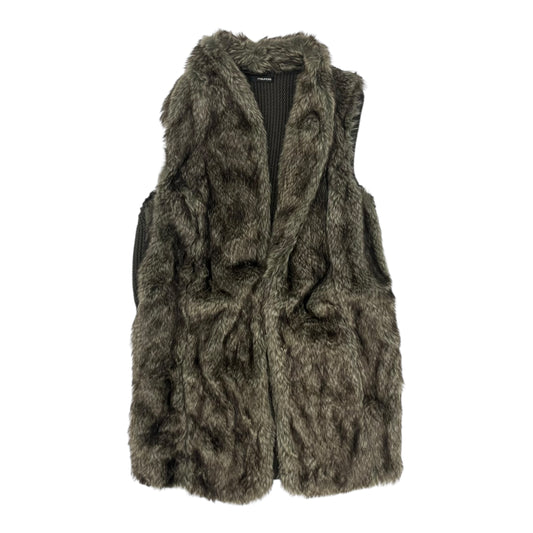 Vest Faux Fur & Sherpa By Maurices In Brown, Size:L