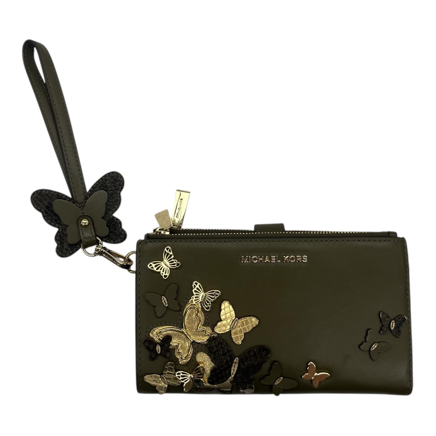 Wristlet Designer By Michael Kors In Green, Size:Medium