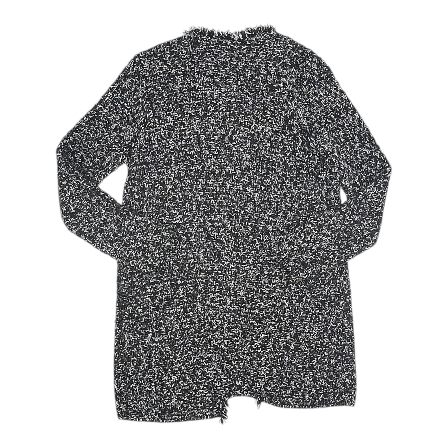 Sweater Cardigan By Ann Taylor In Black & Cream, Size:M