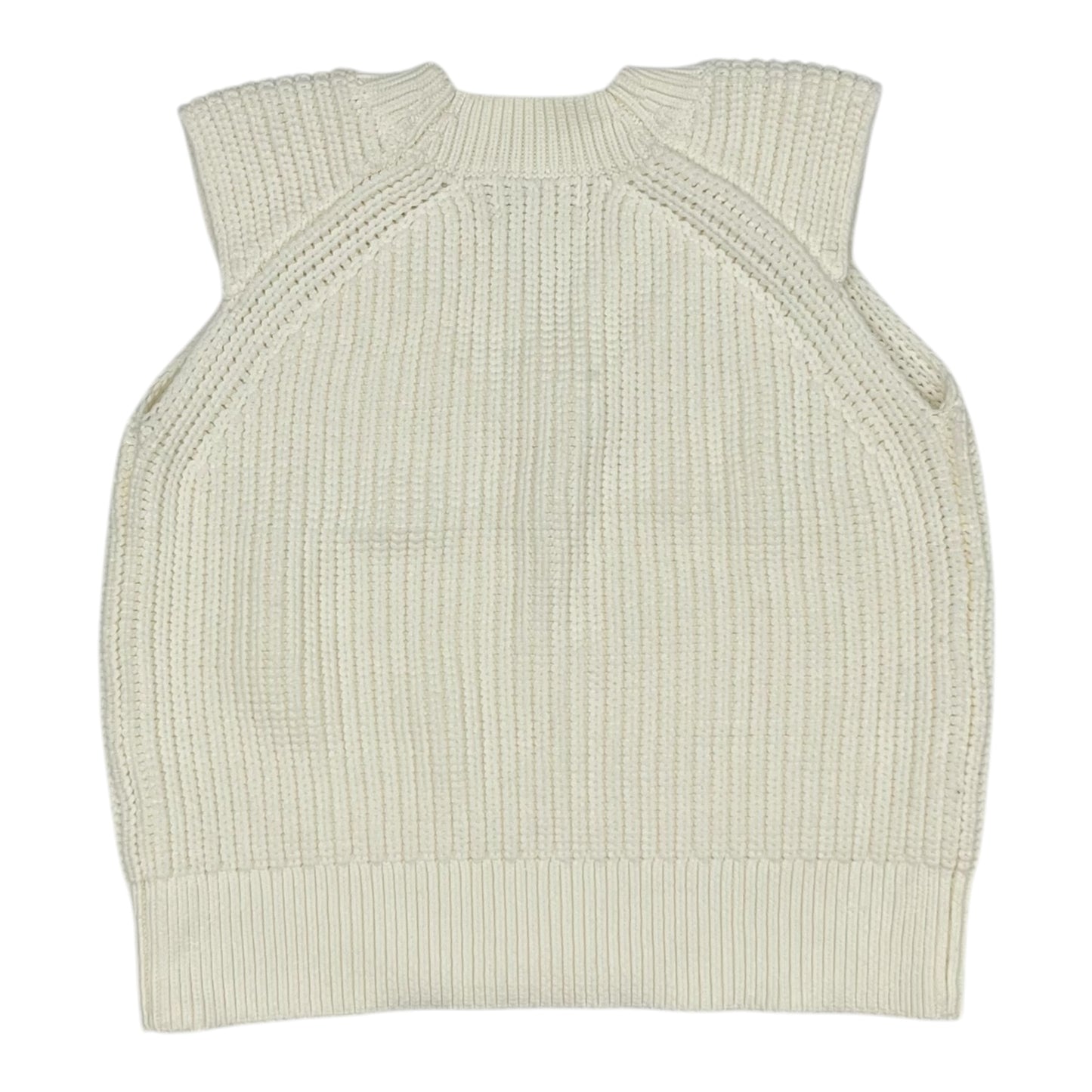 Vest Sweater By Banana Republic In Cream, Size:L