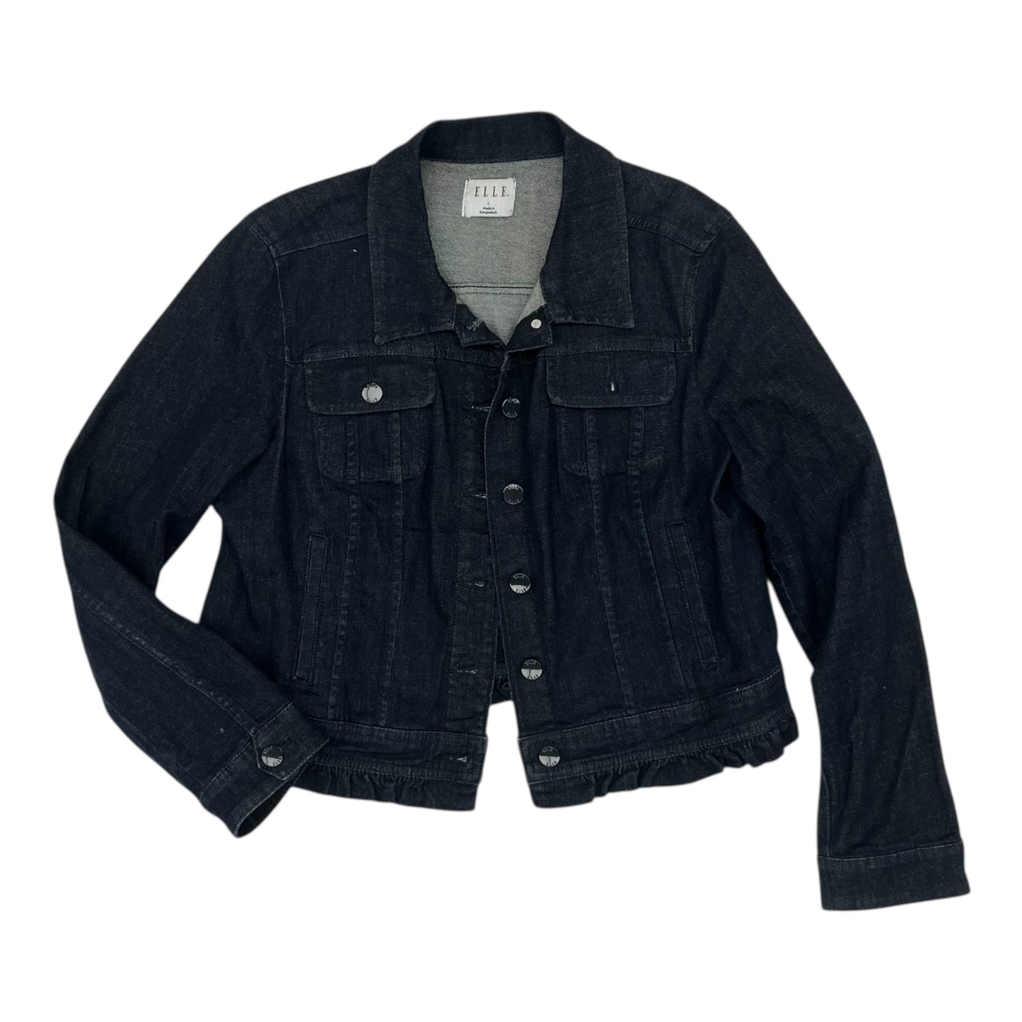 Jacket Denim By Elle In Blue Denim, Size:L