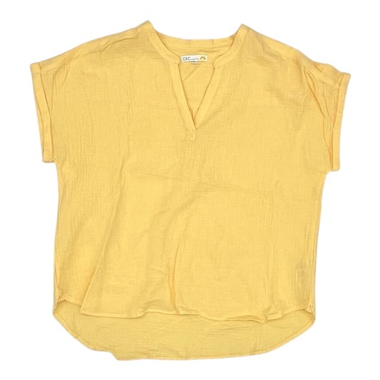 Blouse Ss By C And C In Yellow, Size:Xl