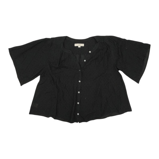 Blouse Ss By Loft In Black, Size:M