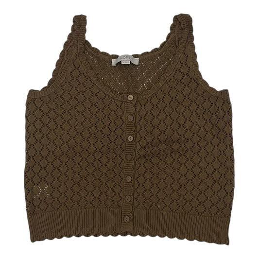 Vest Sweater By Loft In Brown, Size:M