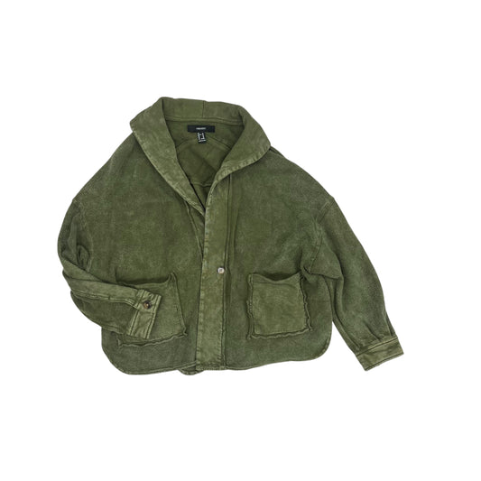 Jacket Shirt By Forever 21 In Green, Size:M