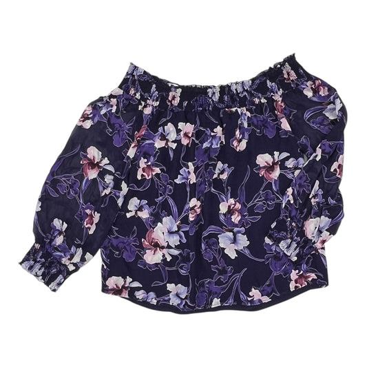 Blouse Ls By White House Black Market In Purple, Size:L