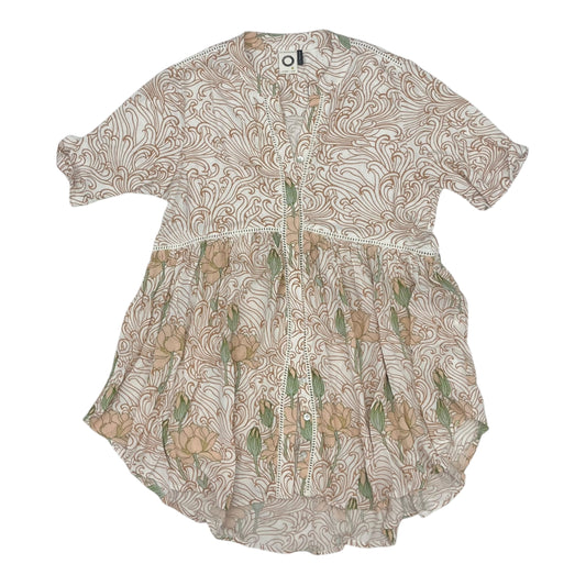 Tunic Ss By Anthropologie In Tan & White, Size:Xs