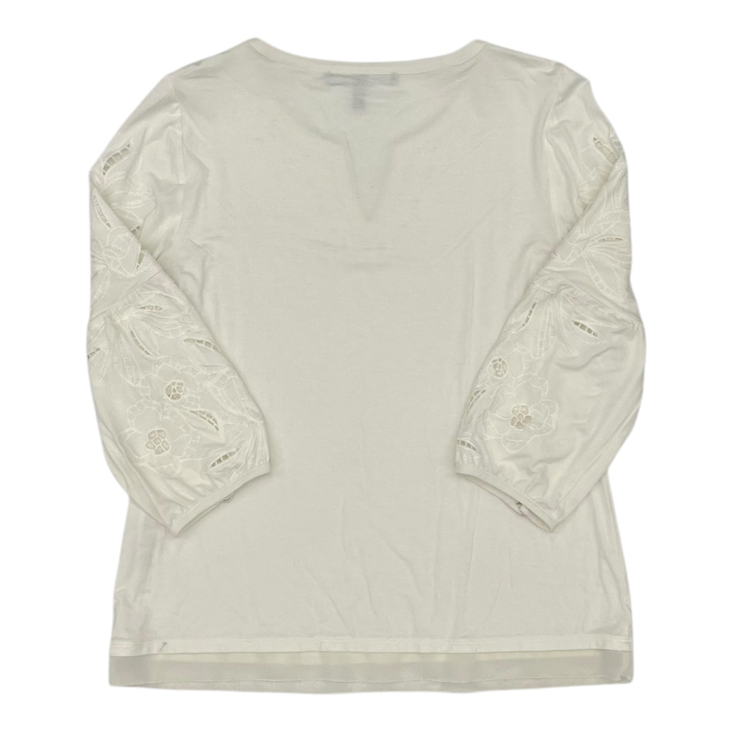 Top 3/4 Sleeve By White House Black Market In Cream, Size:S