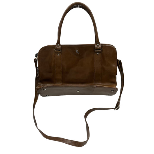 Handbag Leather By Clothes Mentor In Brown, Size:Medium