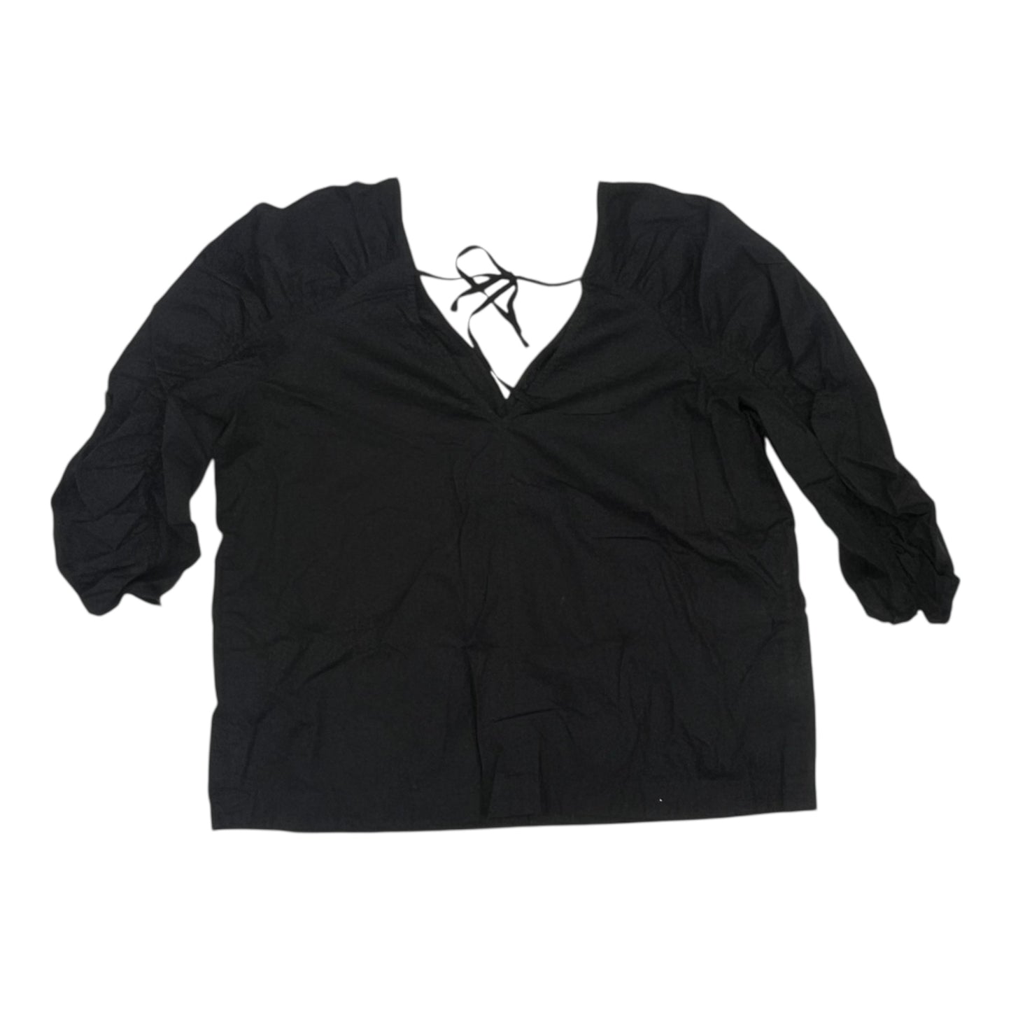 Blouse 3/4 Sleeve By Loft In Black, Size:M