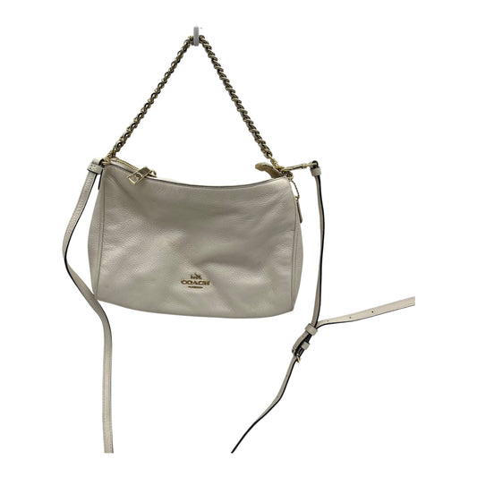 Crossbody Designer By Coach In Cream, Size:Medium