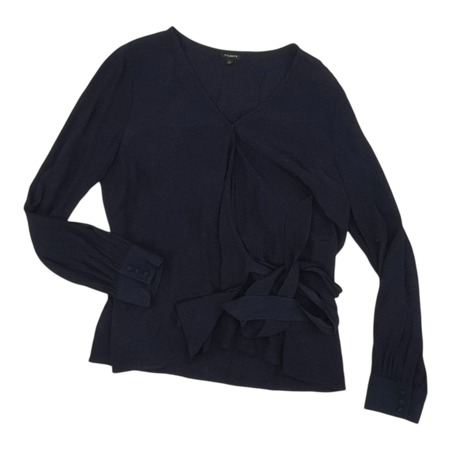 Blouse Ls By Talbots In Blue, Size:L