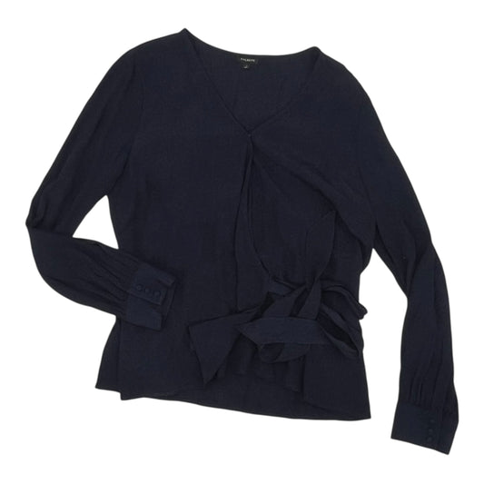Blouse Ls By Talbots In Blue, Size:L