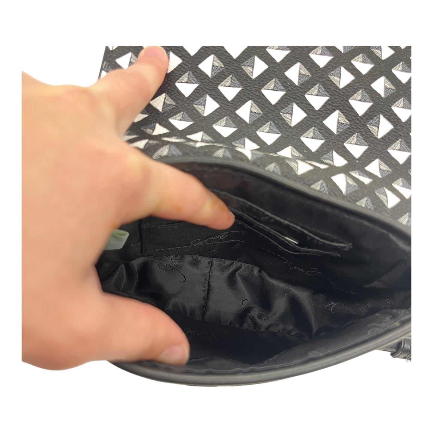 Crossbody By Vera Bradley In Black & White, Size:Small