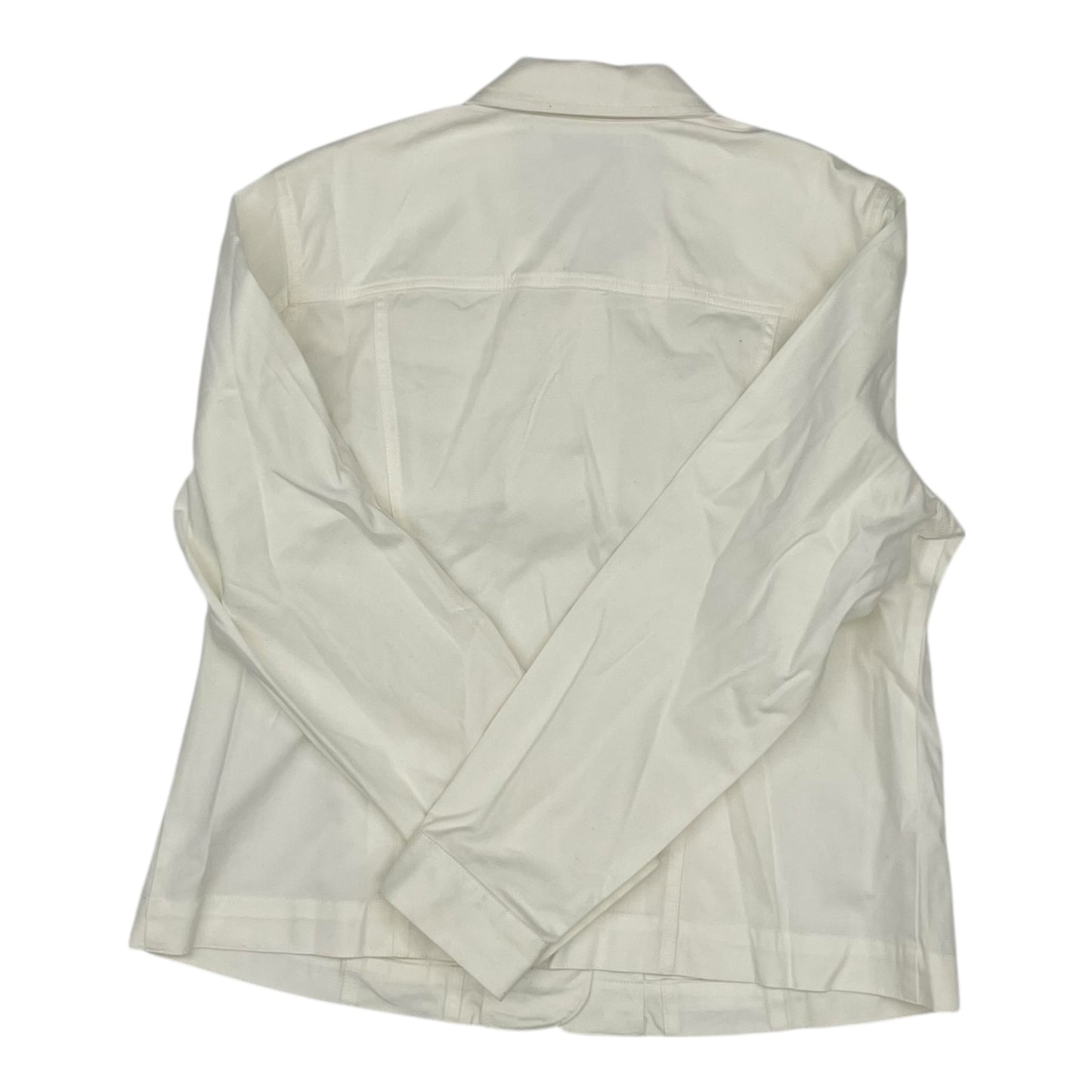 Jacket Denim By Croft And Barrow In Cream, Size:L