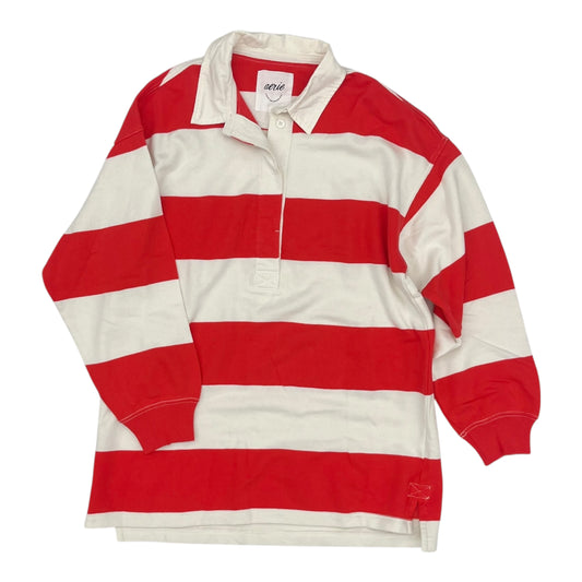 Sweatshirt Crewneck By Aerie In Red & White, Size:S