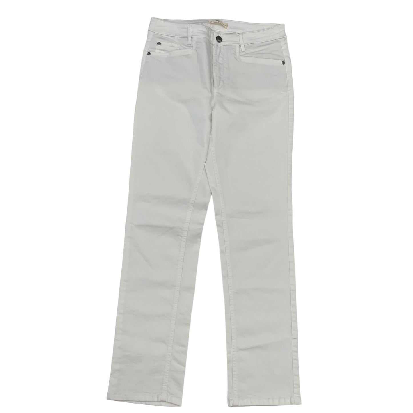 WHITE DENIM JEANS STRAIGHT by J. JILL Size:8