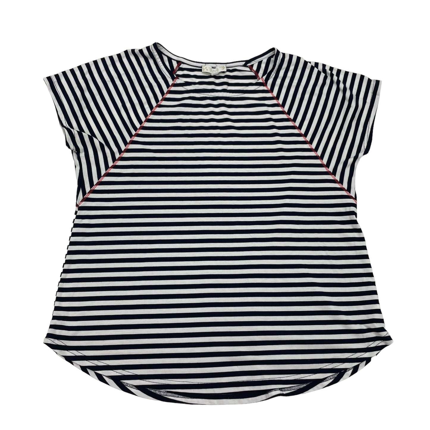 BLUE & WHITE TOP SS by SUZANNE BETRO Size:L