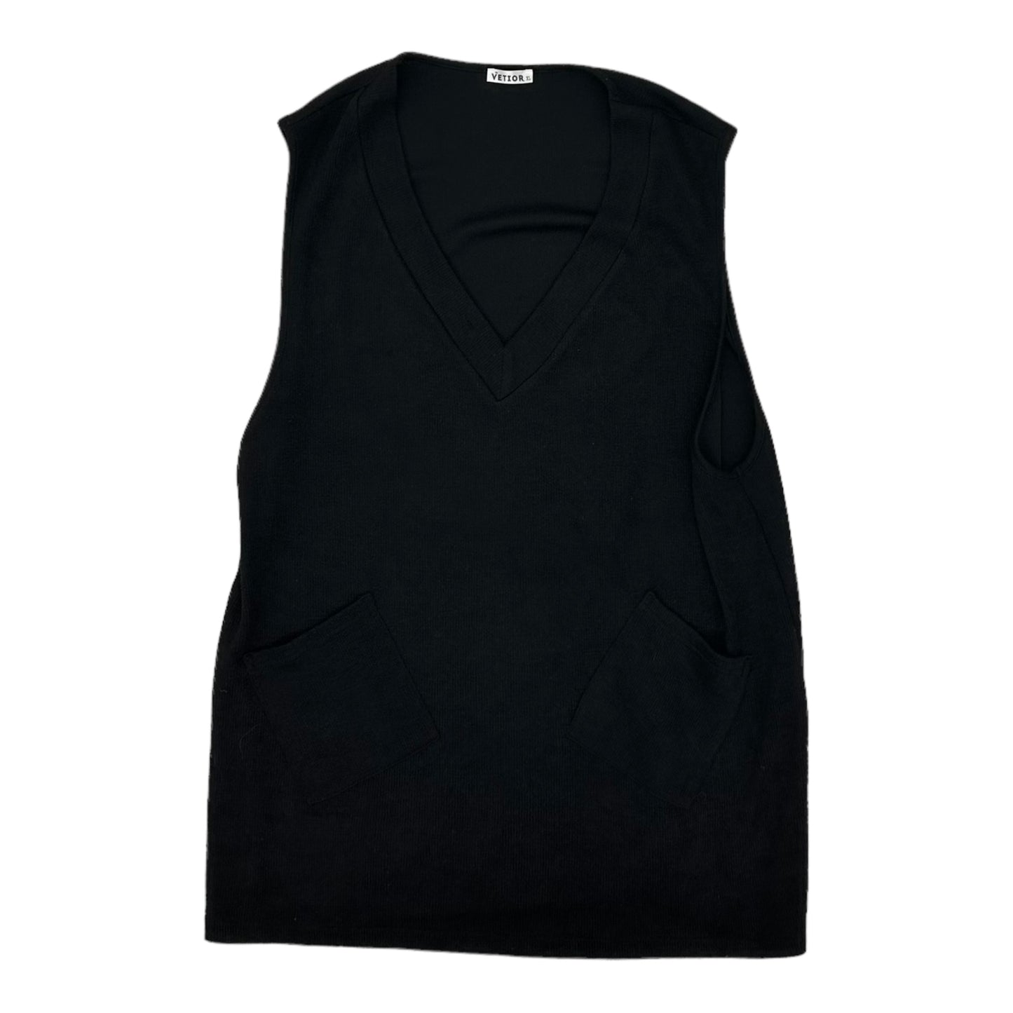 BLACK VEST SWEATER by CLOTHES MENTOR Size:XL