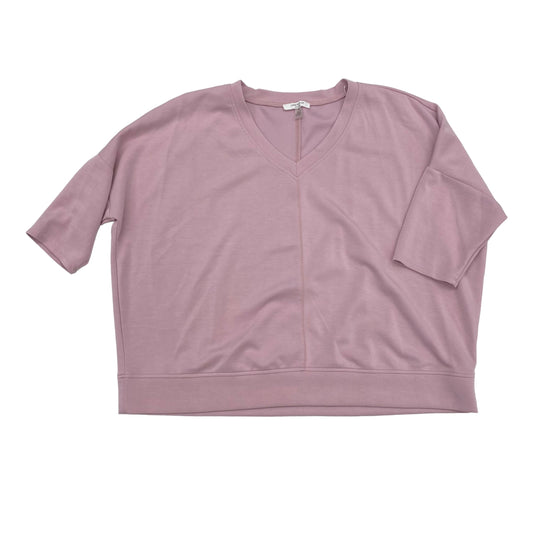 PINK TOP 3/4 SLEEVE by CABLE AND GAUGE Size:1X