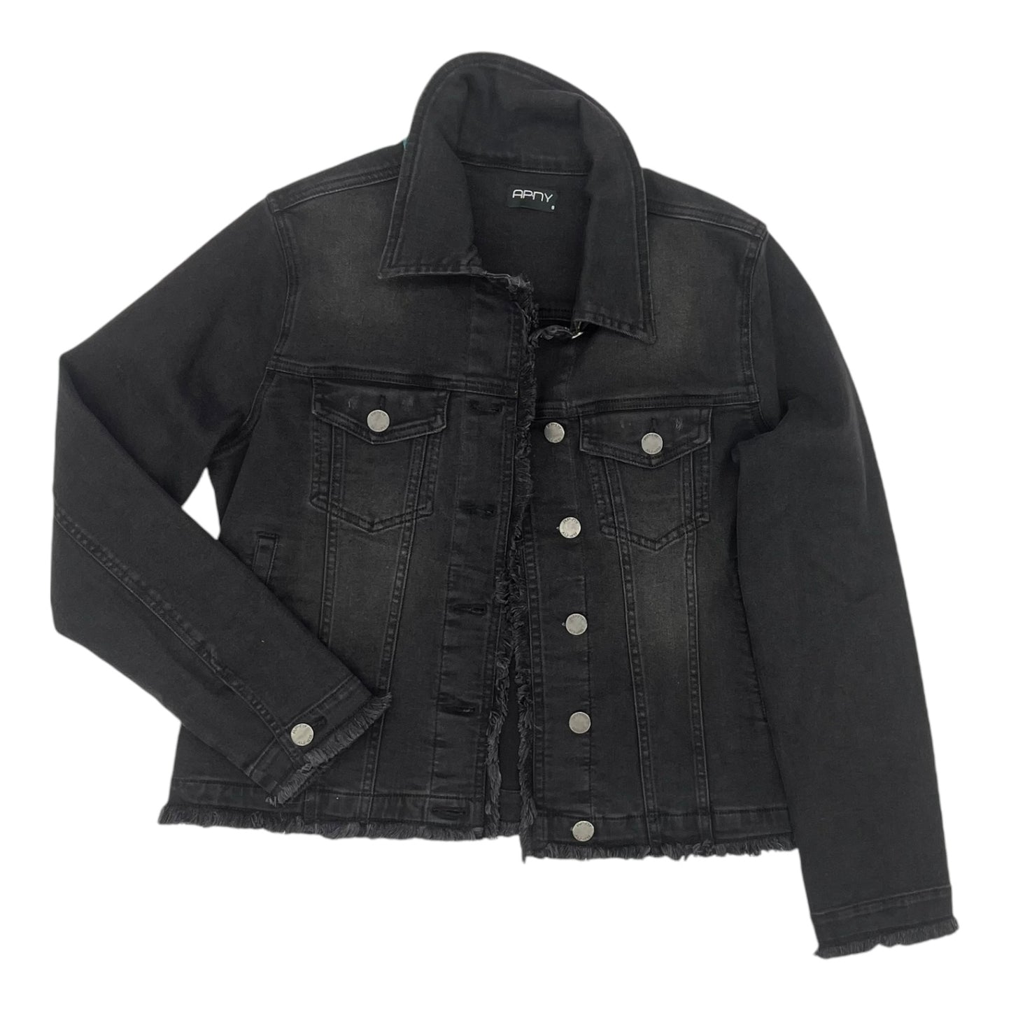 Jacket Denim By Clothes Mentor In Black, Size:S