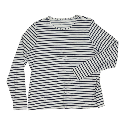 Top Ls By Lands End In Blue & White, Size:Xl