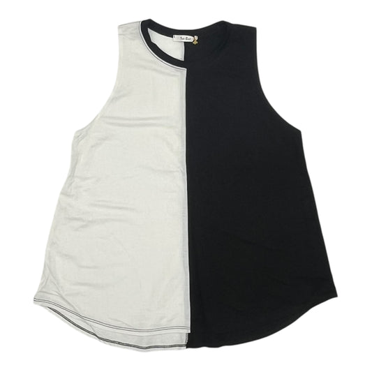 Top Sleeveless By Tres Bien In Black & White, Size:S