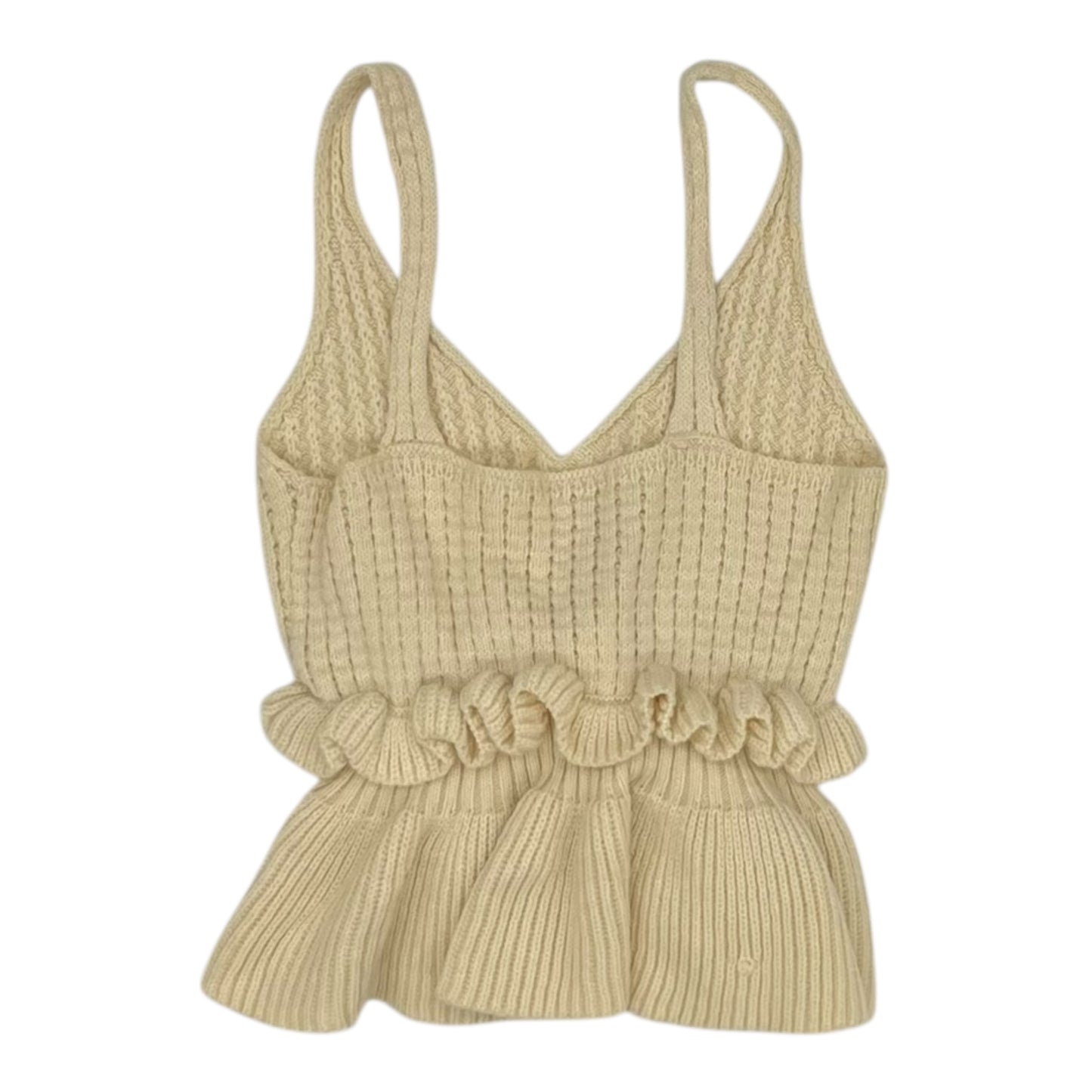 Top Sleeveless By Clothes Mentor In Cream, Size:S