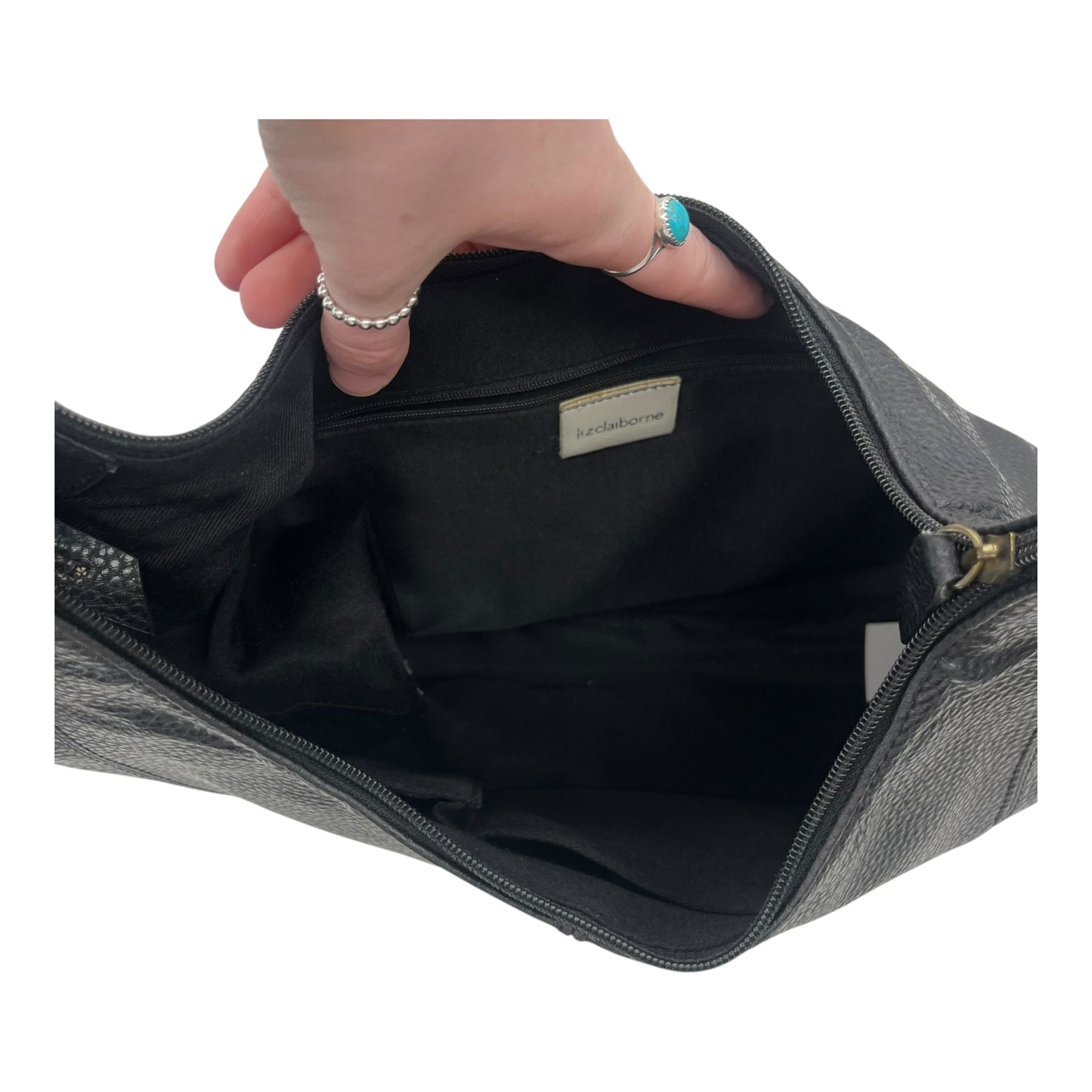 Handbag By Liz Claiborne In Black, Size:Medium