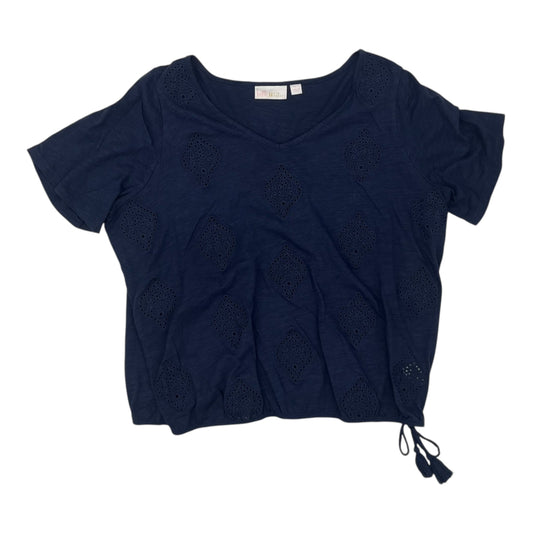 Top Ss By Belle By Kim Gravel In Blue, Size:L