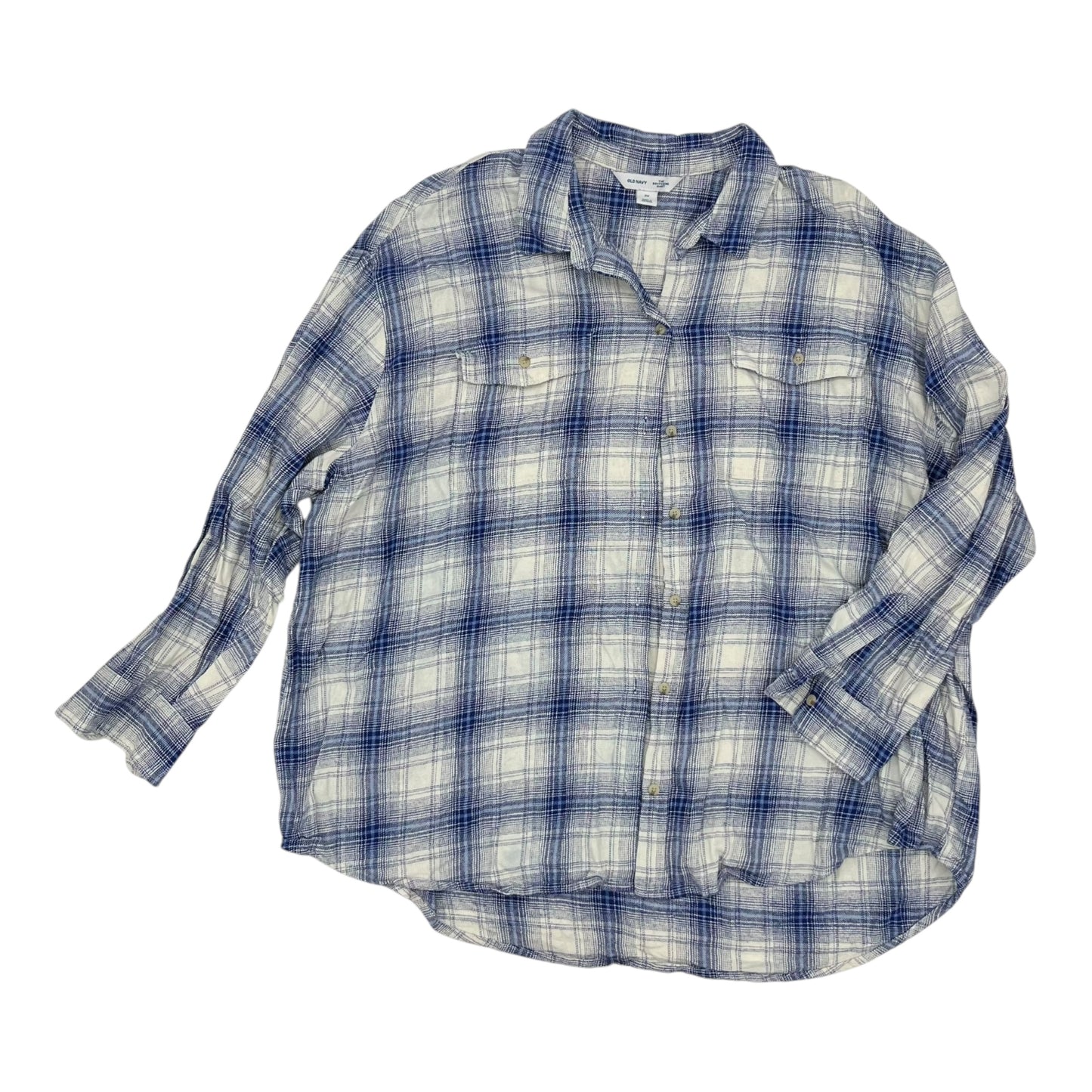 Top Ls By Old Navy In Plaid Pattern, Size:2X