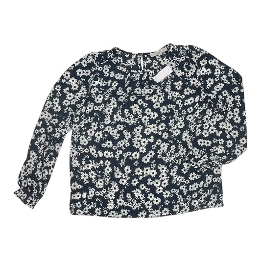 Blouse Ls By Loft In Blue, Size:S