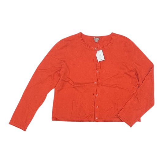 Cardigan By J. Jill In Orange, Size:M